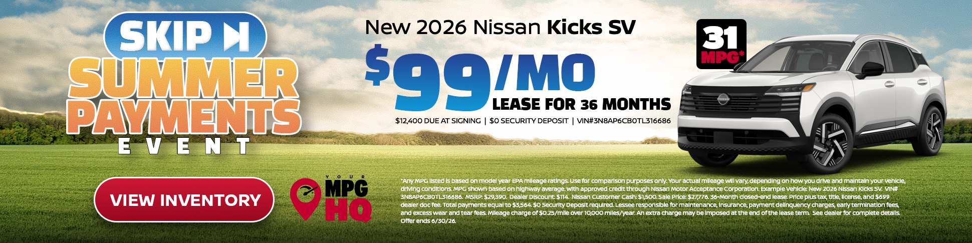 New 2026 Nissan Kicks