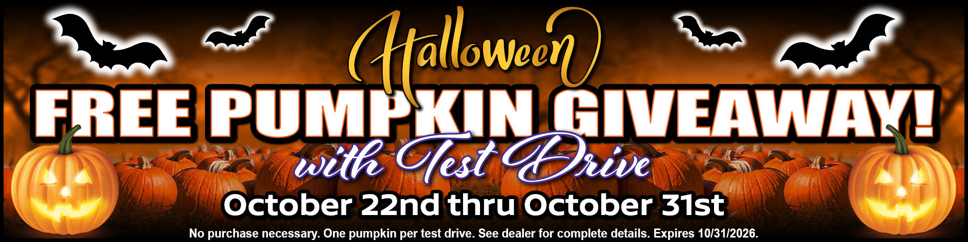 HEMET CDJR Pumpkin Giveaway