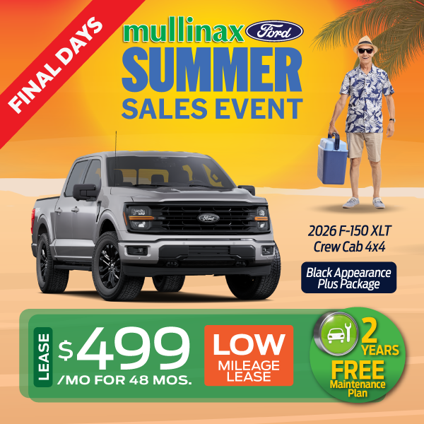 2026 F-150 CLT Crew Cab 4X4 Lease $499/mo for 48 Mos.