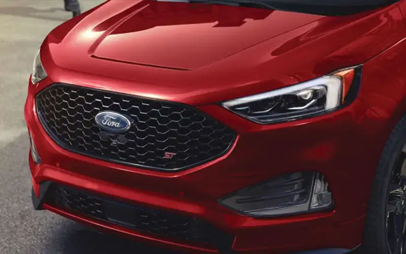 image of front of red ford edge