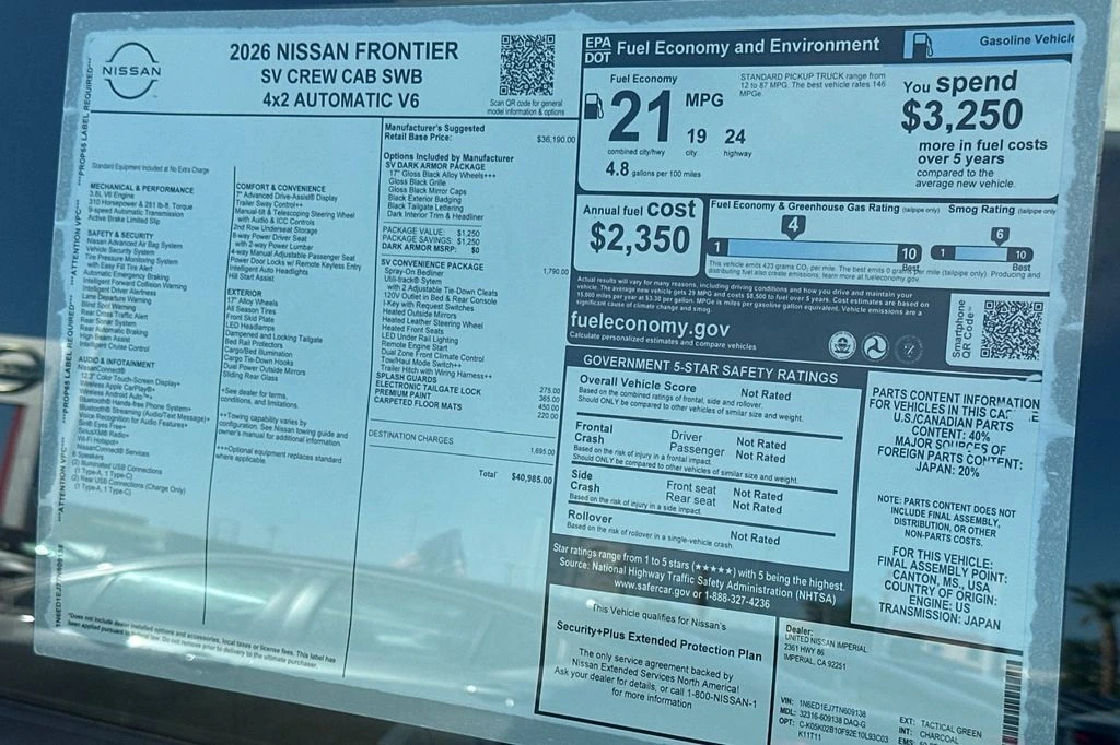 2026 Nissan Frontier SV - Photo 27