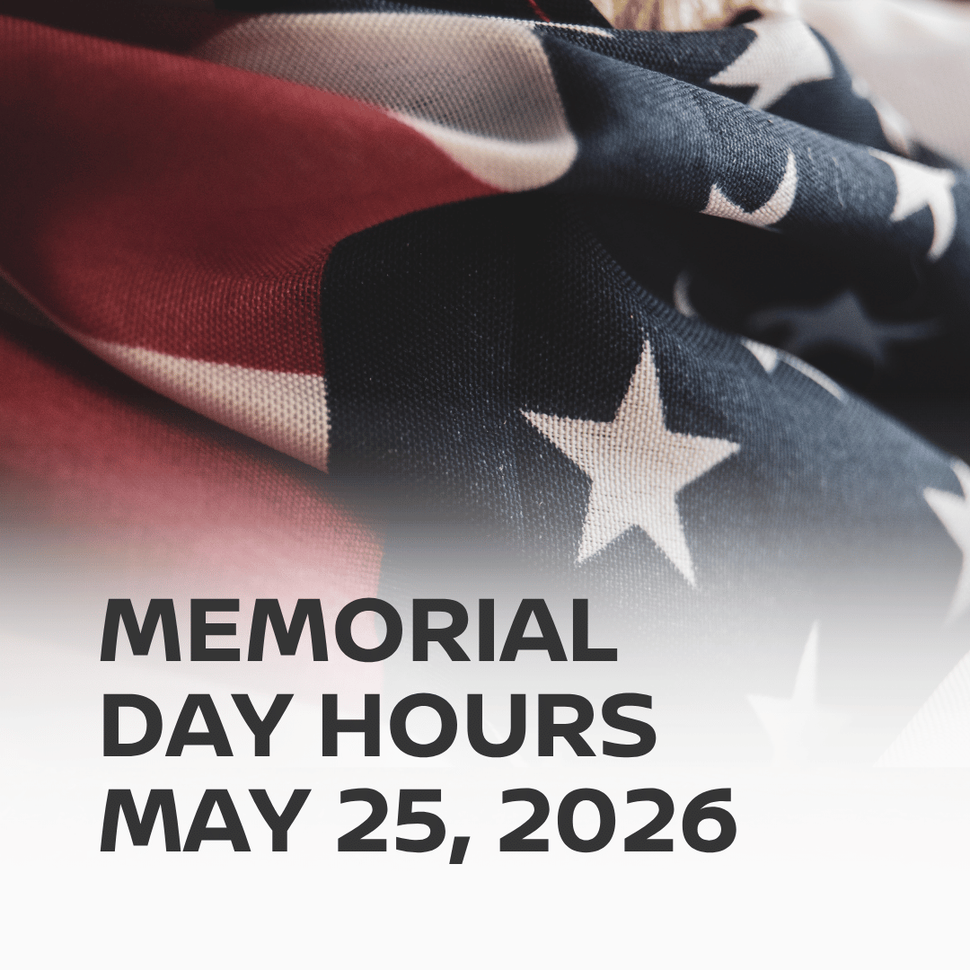 Memorial Day Hours