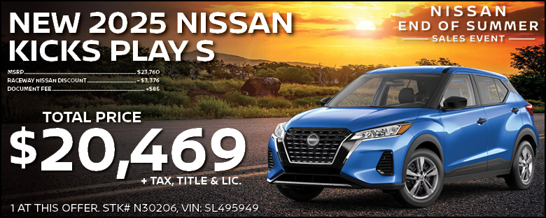 New 2025 Nissan Kicks Purchase Offer
