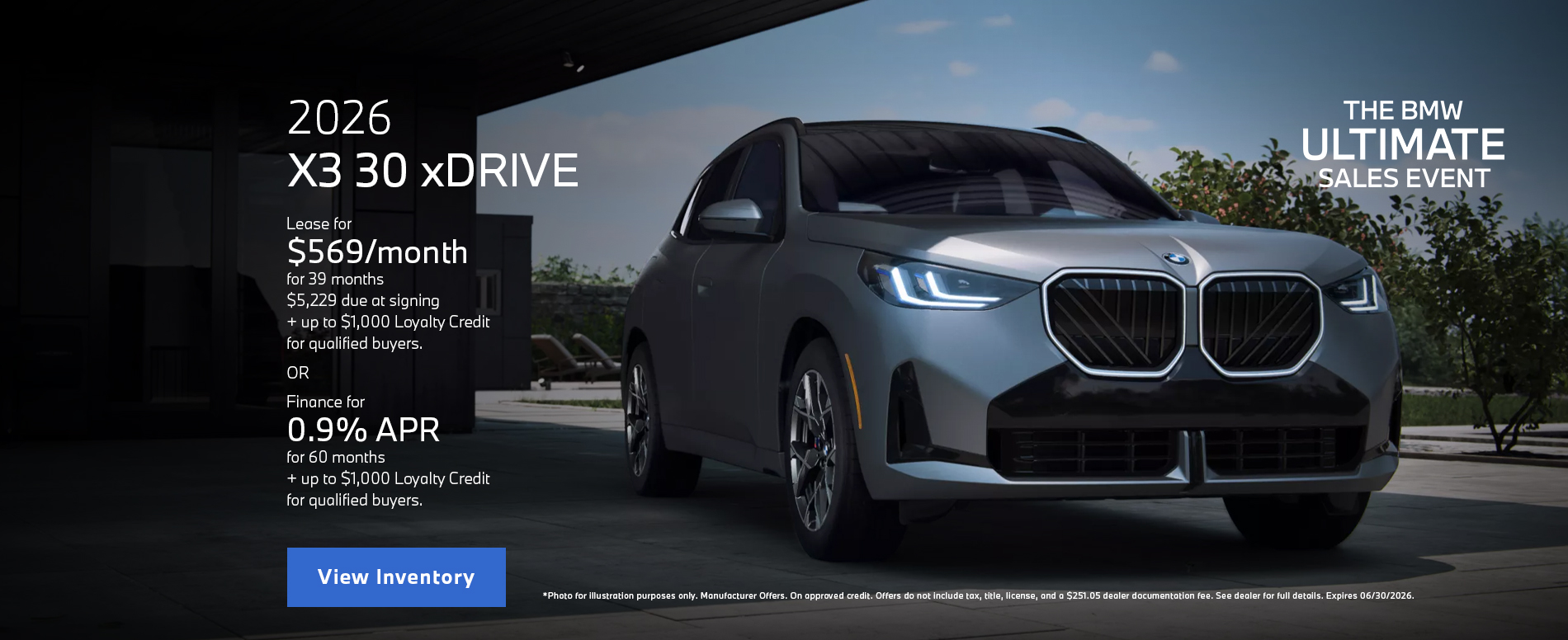 2026 BMW X3 30 xDRIVE OFFER