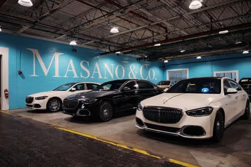 Masano & Co Mercedes-Benz vehicles in showroom
