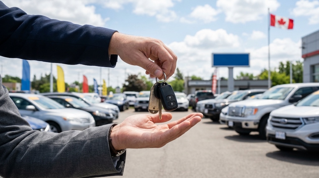 Car keys in hand in canada