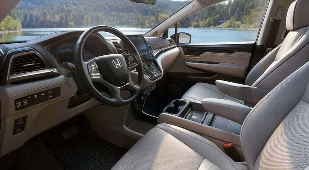 Gray interior and dash in a 2025 Honda Odyssey