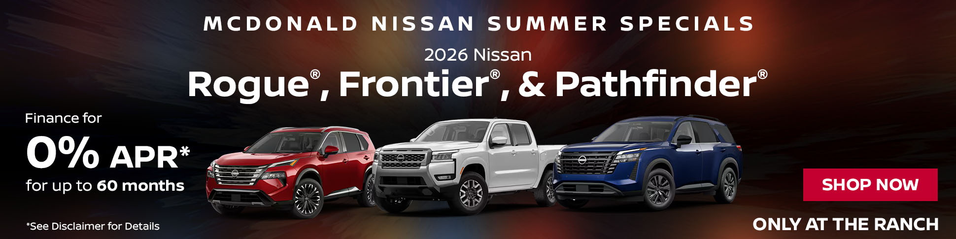 Nissan Pathfinder, Rogue, Frontier APR