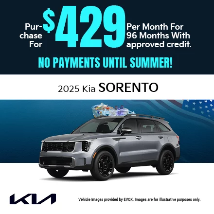 2025 Kia Sorento   Purchase for $429 per month for 96 months with approved credit.