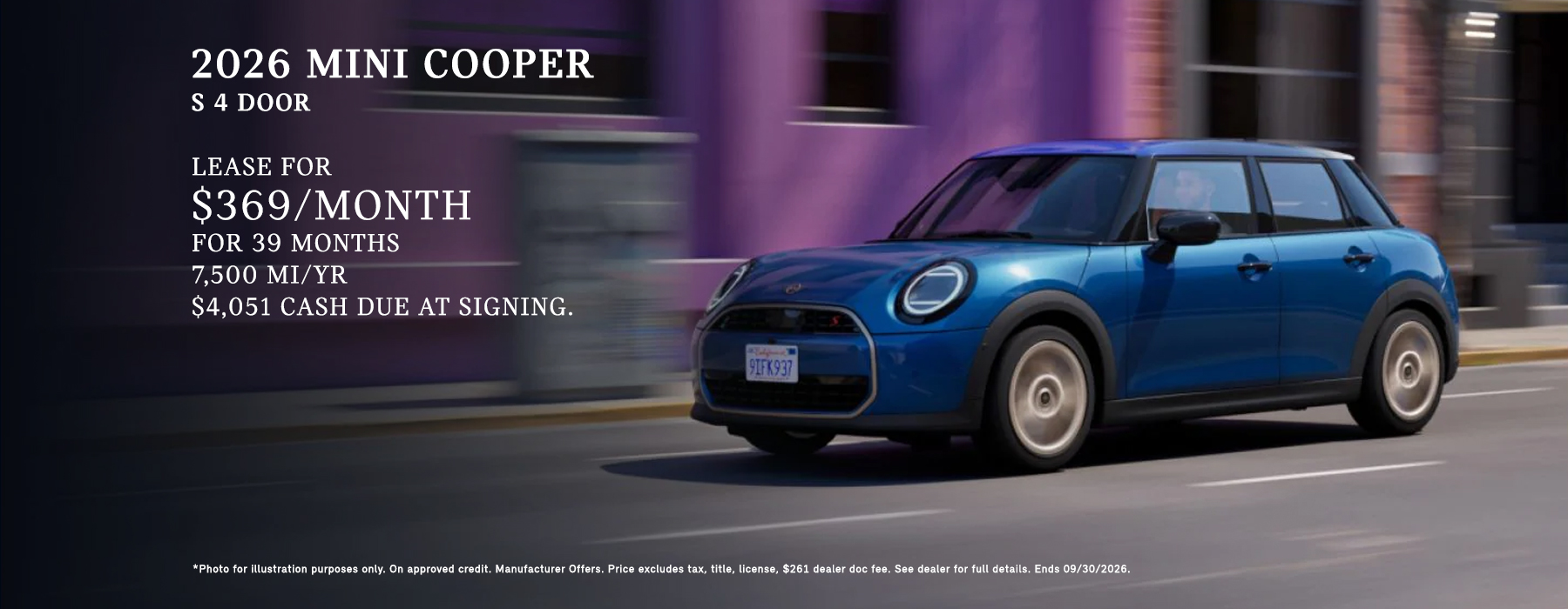 2026 MINI Cooper S 4 Door Offer