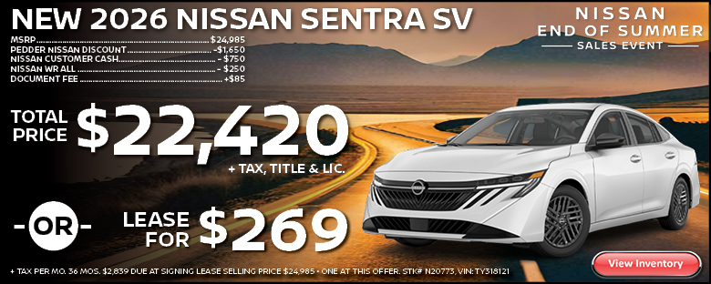 2026 Nissan Sentra SV