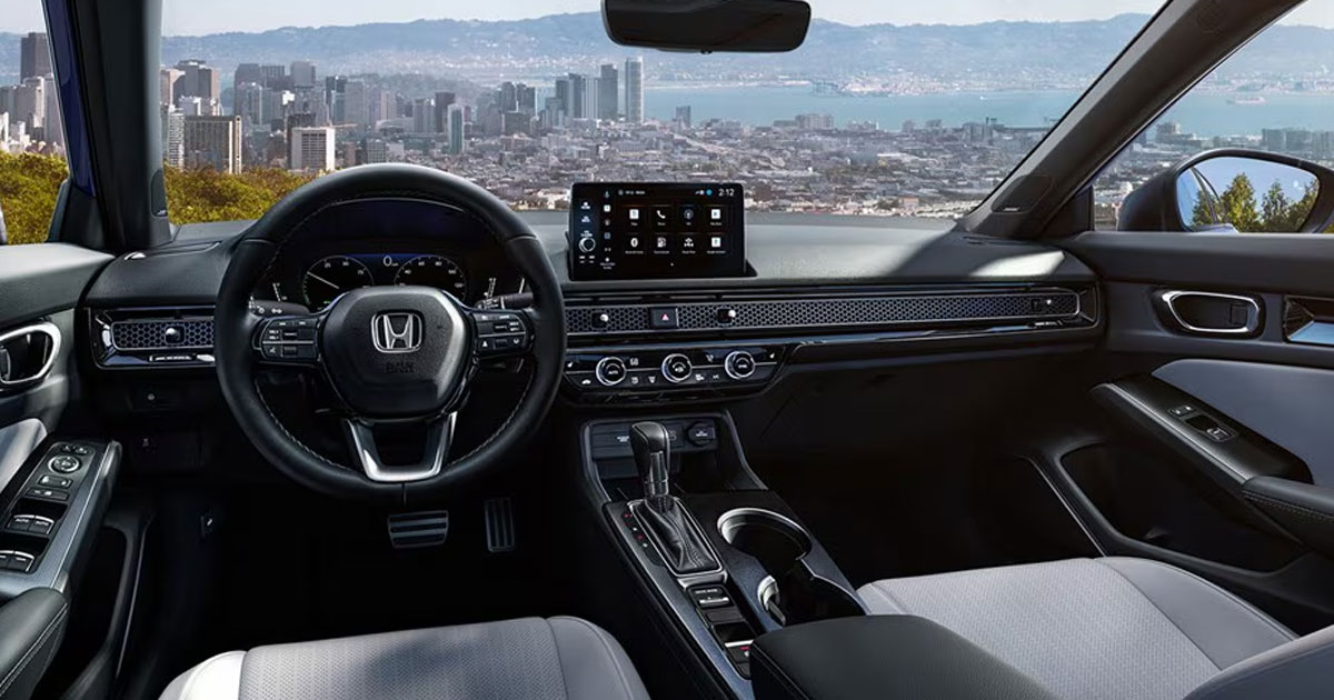 The interior of a Honda Civic