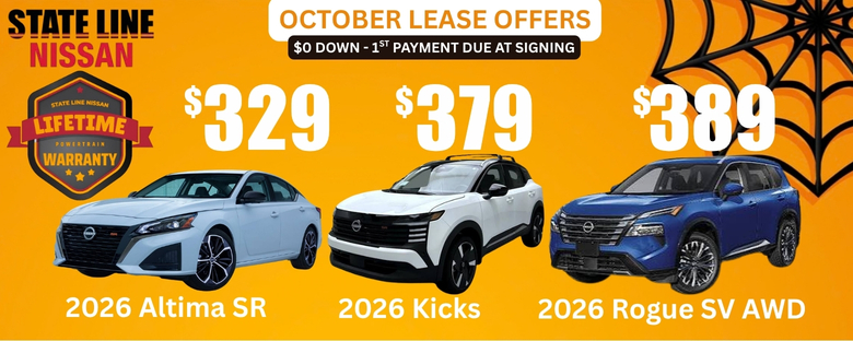 STATE LINE NISSAN OCT LEASE OFFERS