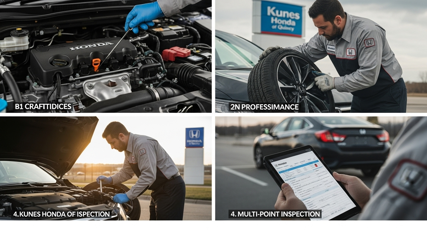 Explore the comprehensive Honda B1 Service offered by Kunes Honda of Quincy, ensuring your vehicle's optimal performance and safety. Our certified technicians provide expert maintenance, including oil changes, tire rotations, and multi-point inspections, tailored for Honda owners in Taylor, IL.