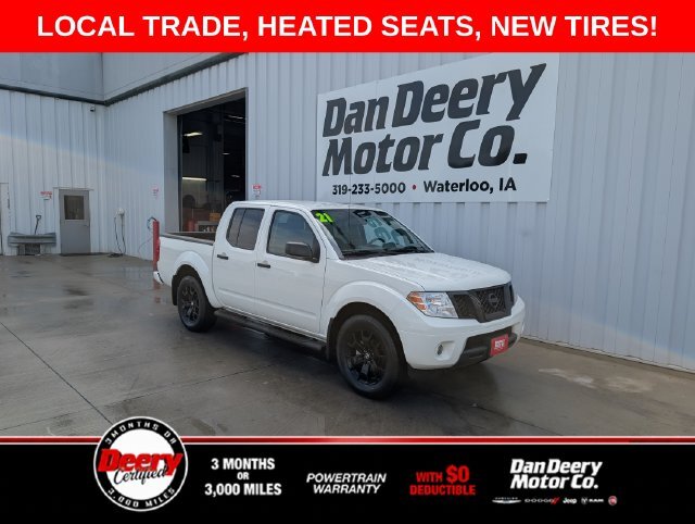 Glacier White 2021 Nissan Frontier Pickup Truck Four-Wheel Drive Automatic