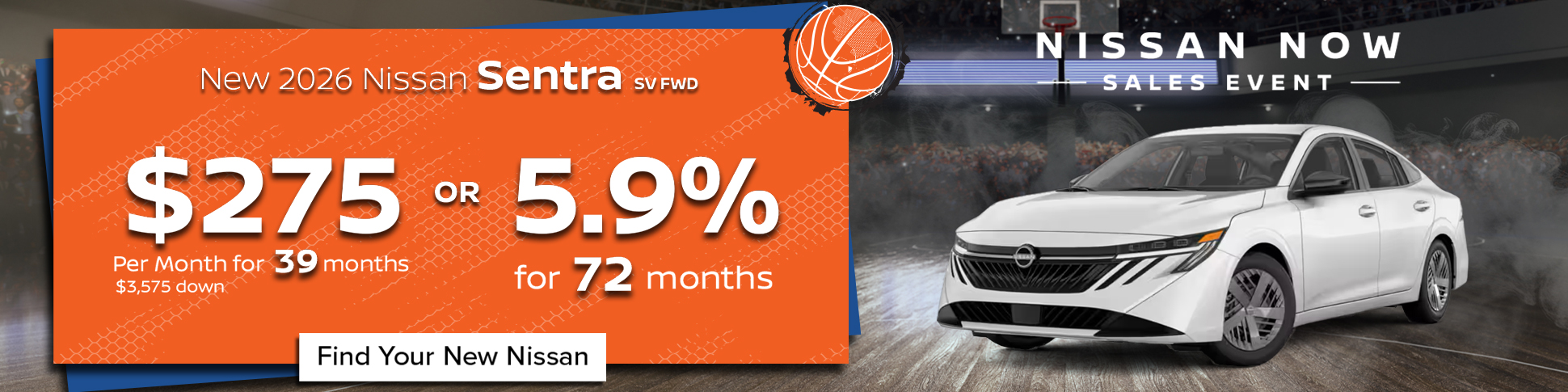 2026 Nissan Sentra SV lease or APR – Greensboro, NC