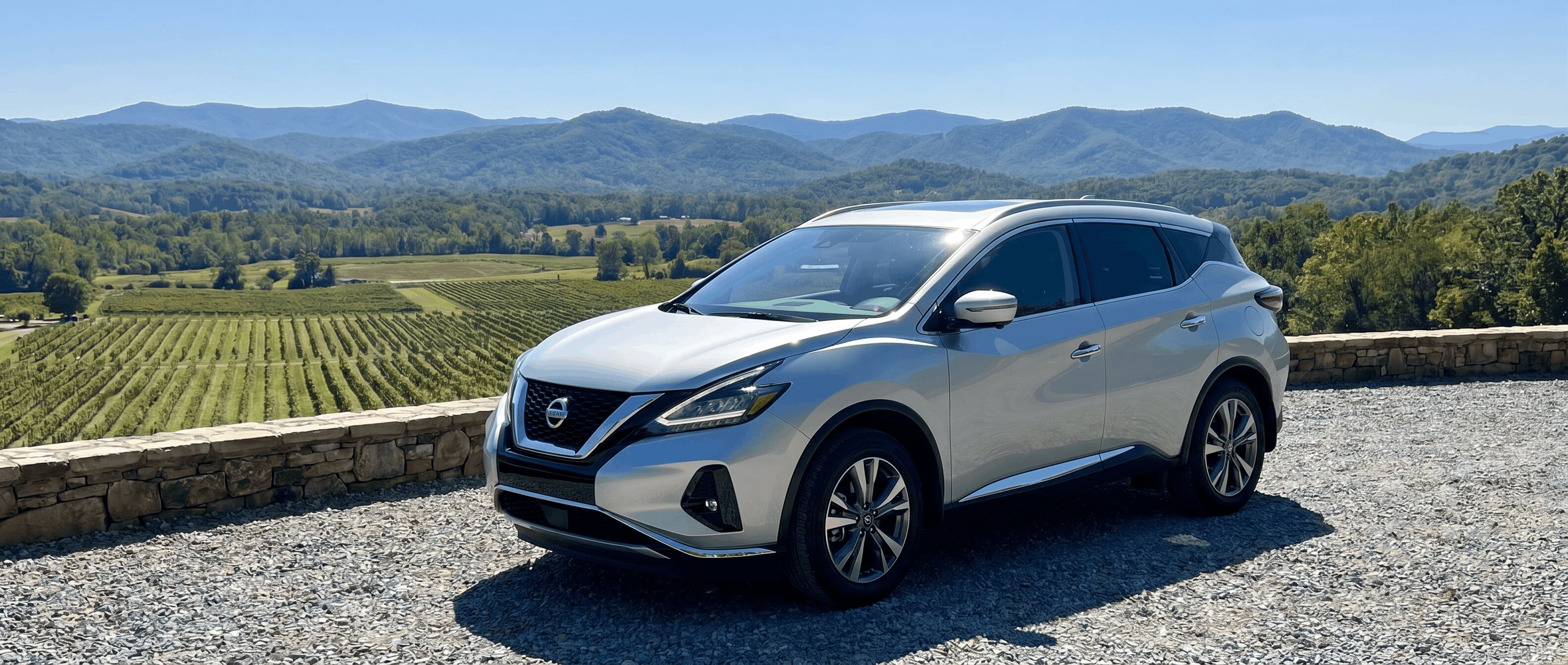 Nissan Murano at Dahlonega winery overlook near Roswell, GA