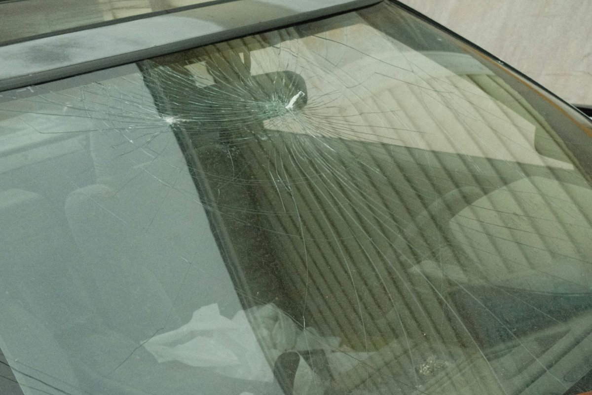 Cracked Windshield Webbing Out