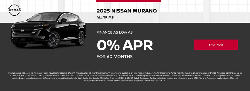 2025 Nissan Murano | Finance As Low As 0% APR for 60 Months