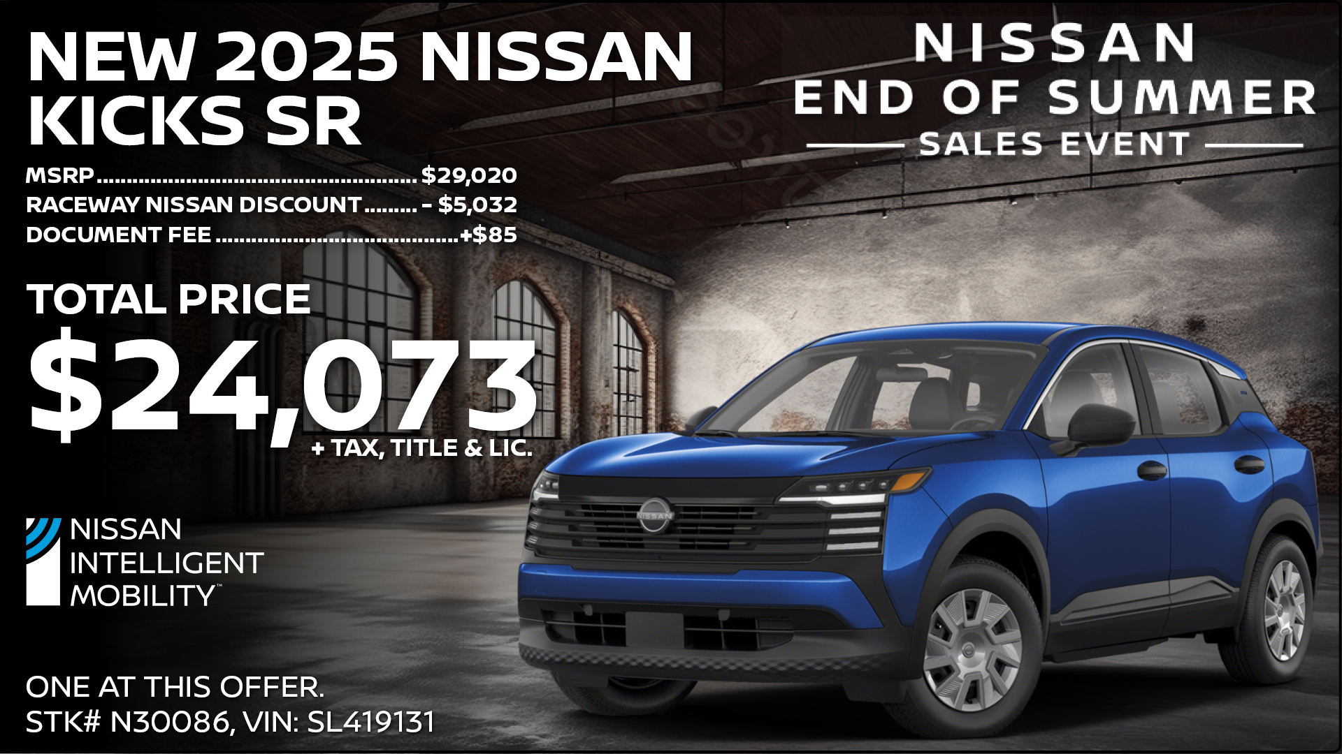2025 Nissan Kicks SR Purchase Special