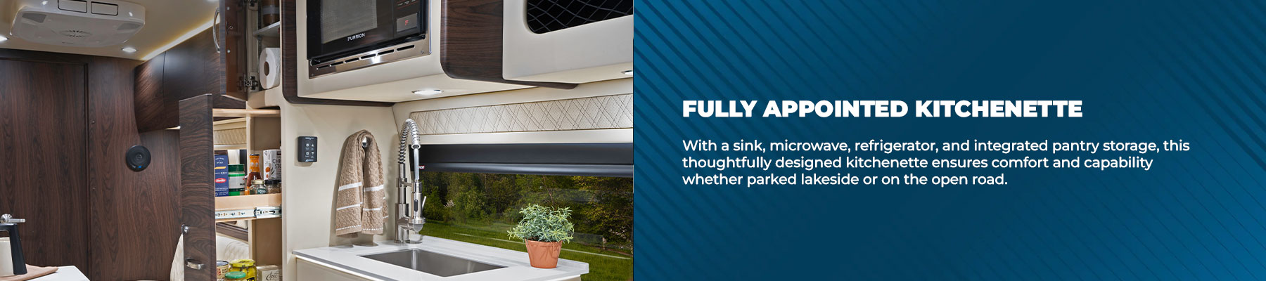 Fully appointed kitchenette