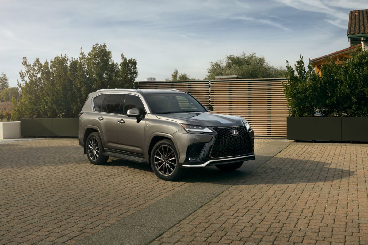 2026 Lexus LX F Sport Handling exterior showing the F mesh grille and forged wheels