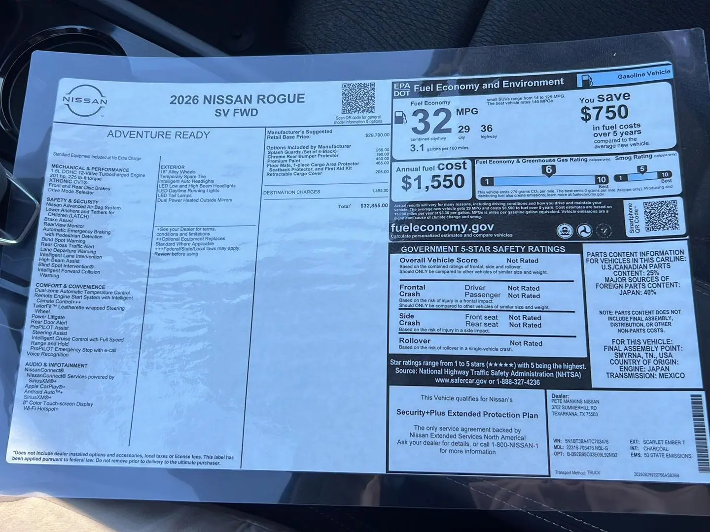 2026 Nissan Rogue SV photo 29