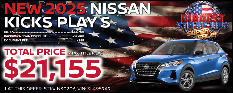 New 2025 Nissan Kicks Purchase Offer