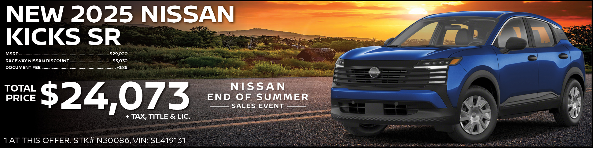 New 2025 Nissan Kicks SR Purchase Offer
