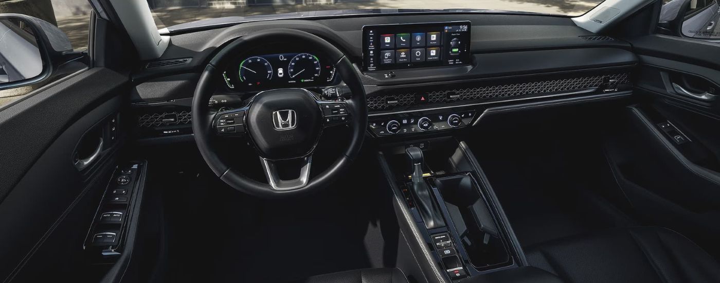 Black interior and dash in a 2025 Honda Accord
