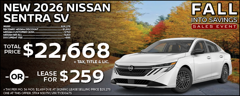 2026 Nissan Sentra Lease Offer
