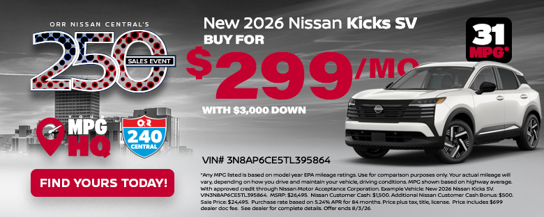 New 2026 Nissan Kicks