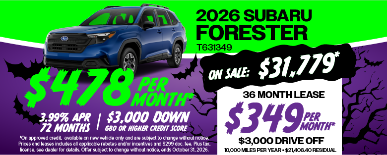 2026 Subaru Forester on sale
