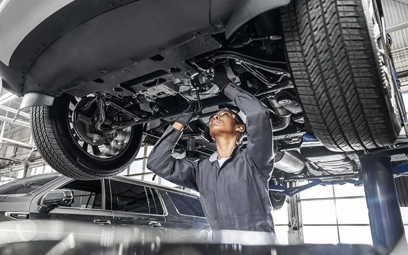 Image of light blue ford mustang