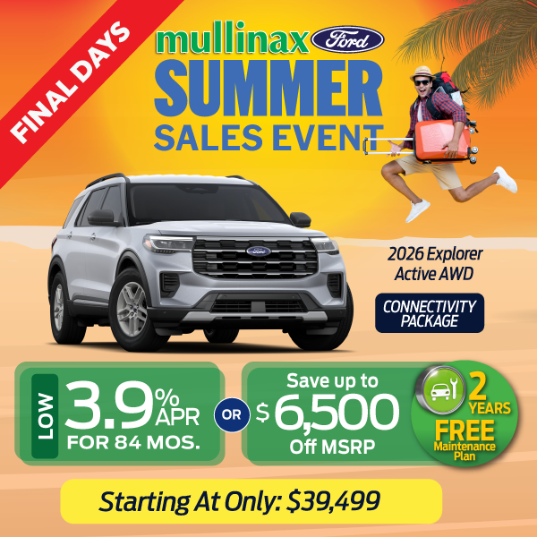 2026 Explorer Active AWD: Save up to $6,500 off mSRP