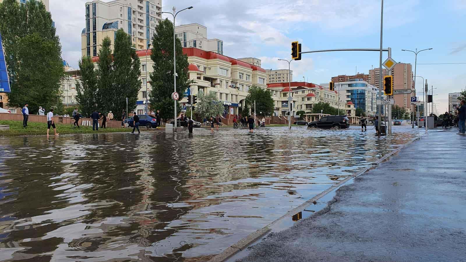 flood on city street F-150 natural disaster relief