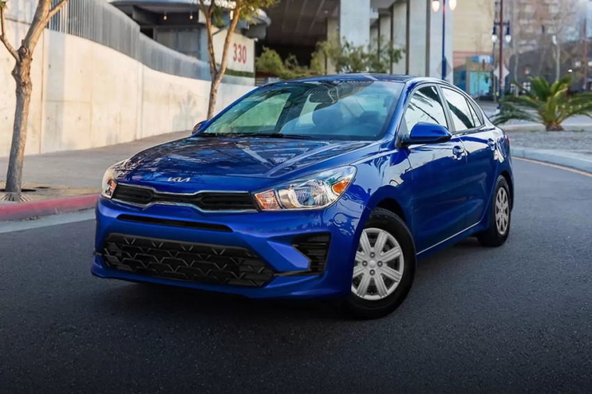 2022 Kia Rio on city street