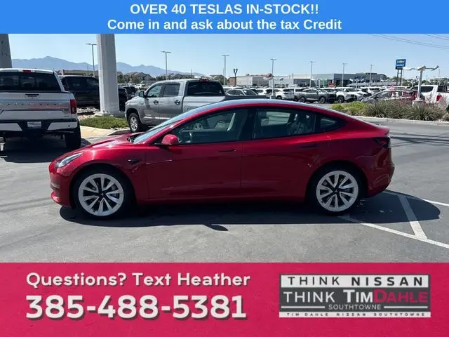 Used 2022 Tesla Model 3 Base with VIN 5YJ3E1EAXNF143262 for sale in South Jordan, UT