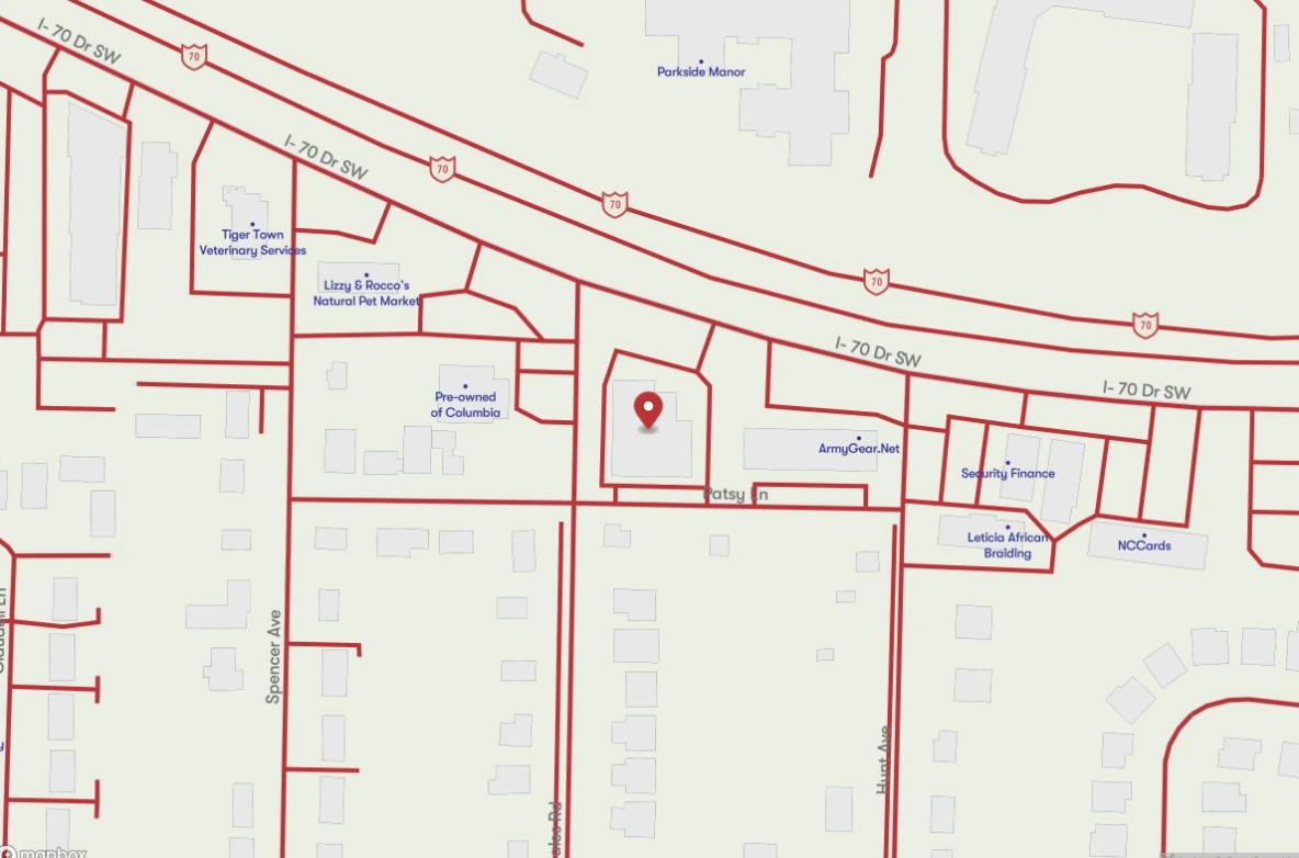 Map showing Rusty Drewing Pre-Owned