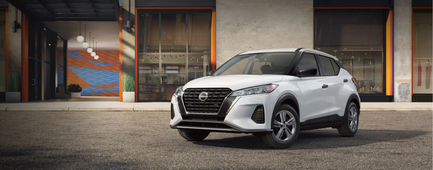 White 2026 Nissan Kicks parked at an angle