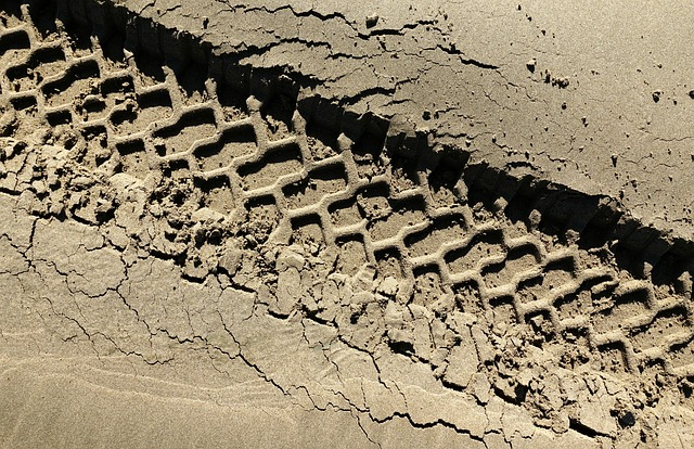 Tire Track in sand