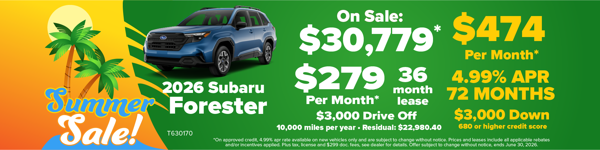 2026 Subaru Forester on sale