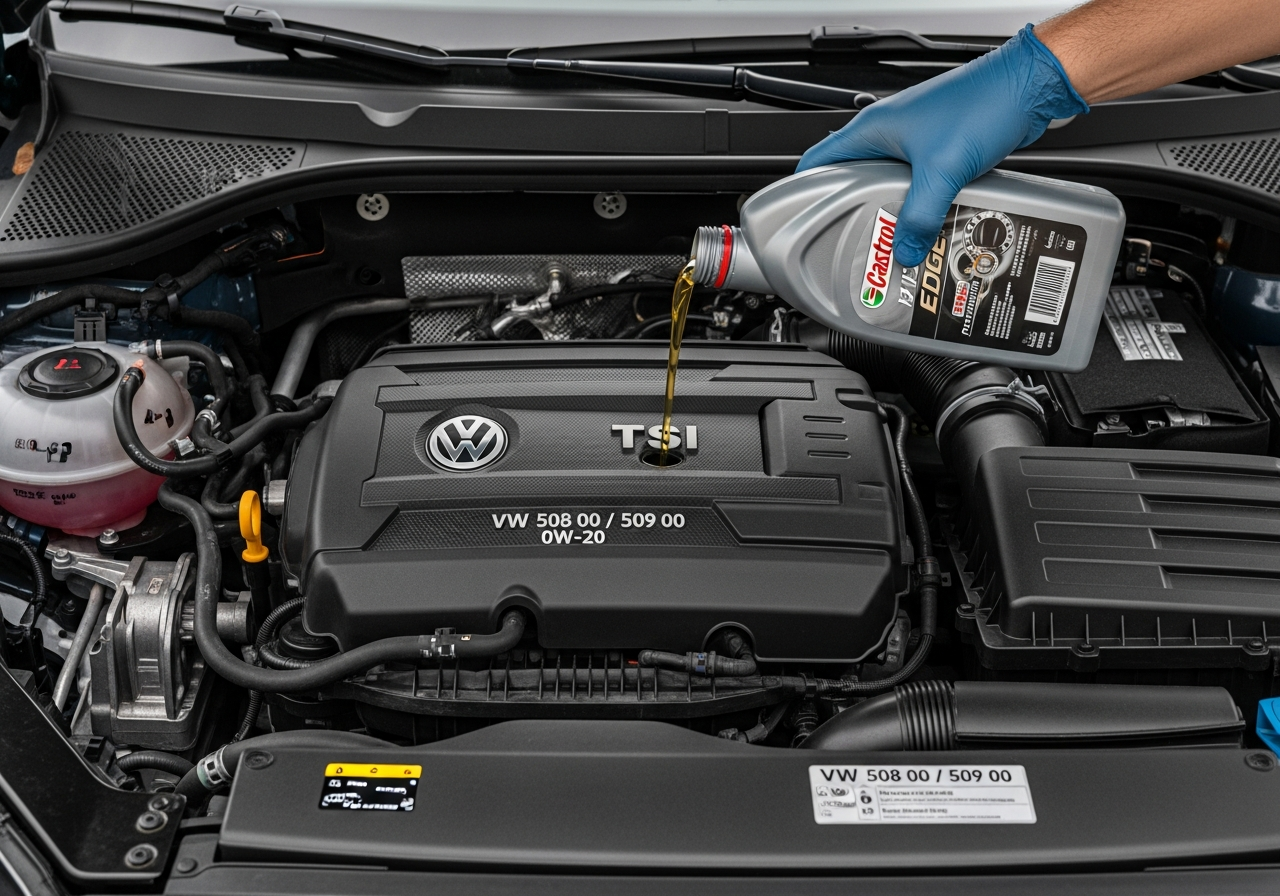 Volkswagen 2.0T engine bay (representative)