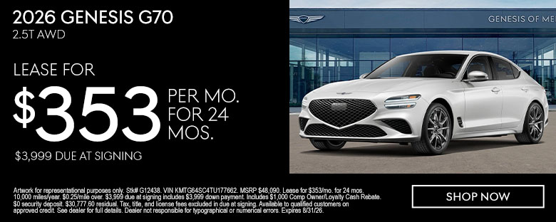 Genesis G70 August Special
