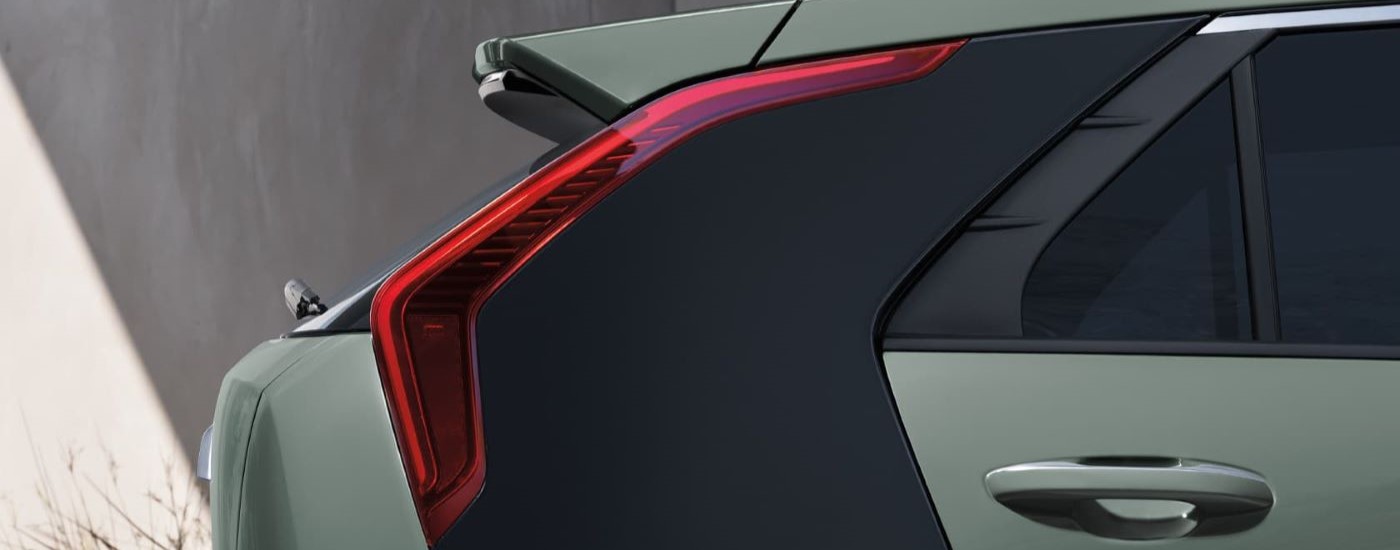 Rear of a green and black 2025 Kia Niro Hybrid