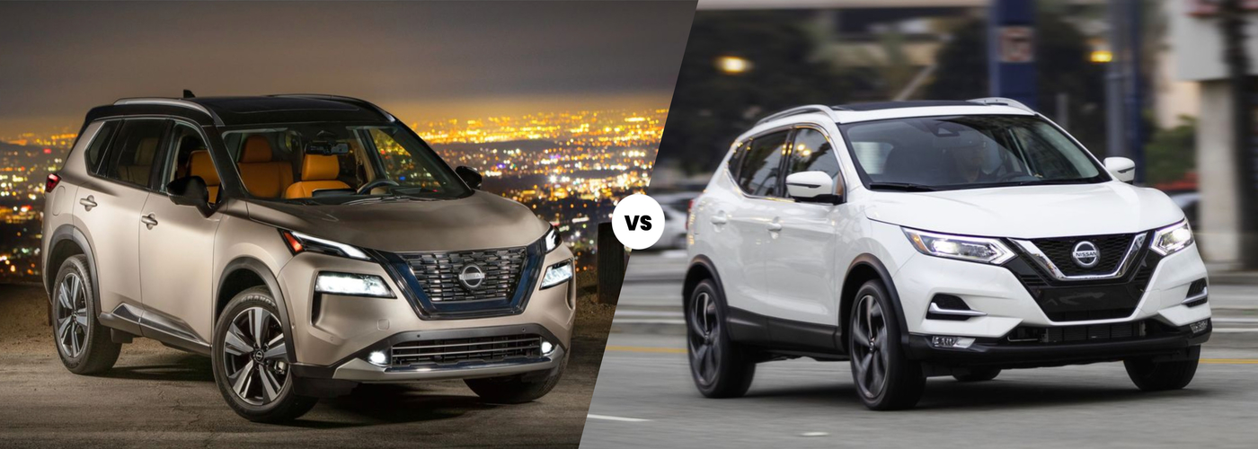 Hero image showcasing the 2023 Nissan Rogue and 2022 Nissan Rogue Sport
