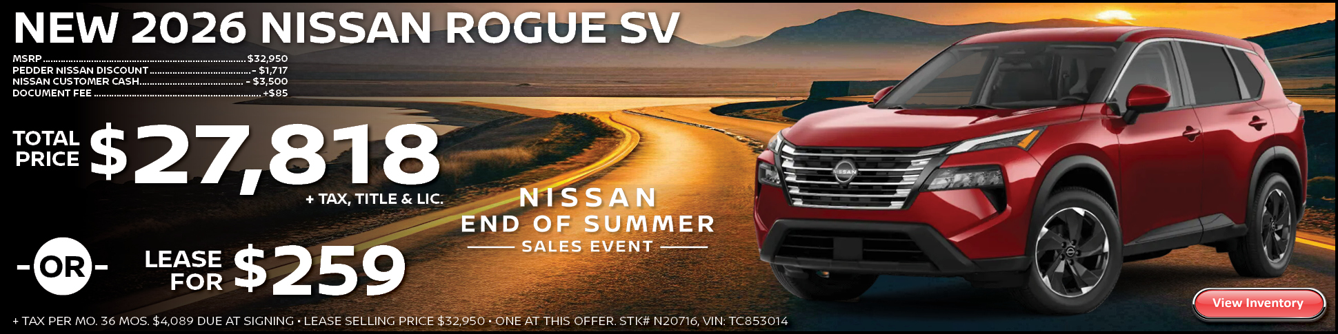 2026 Nissan Rogue SV