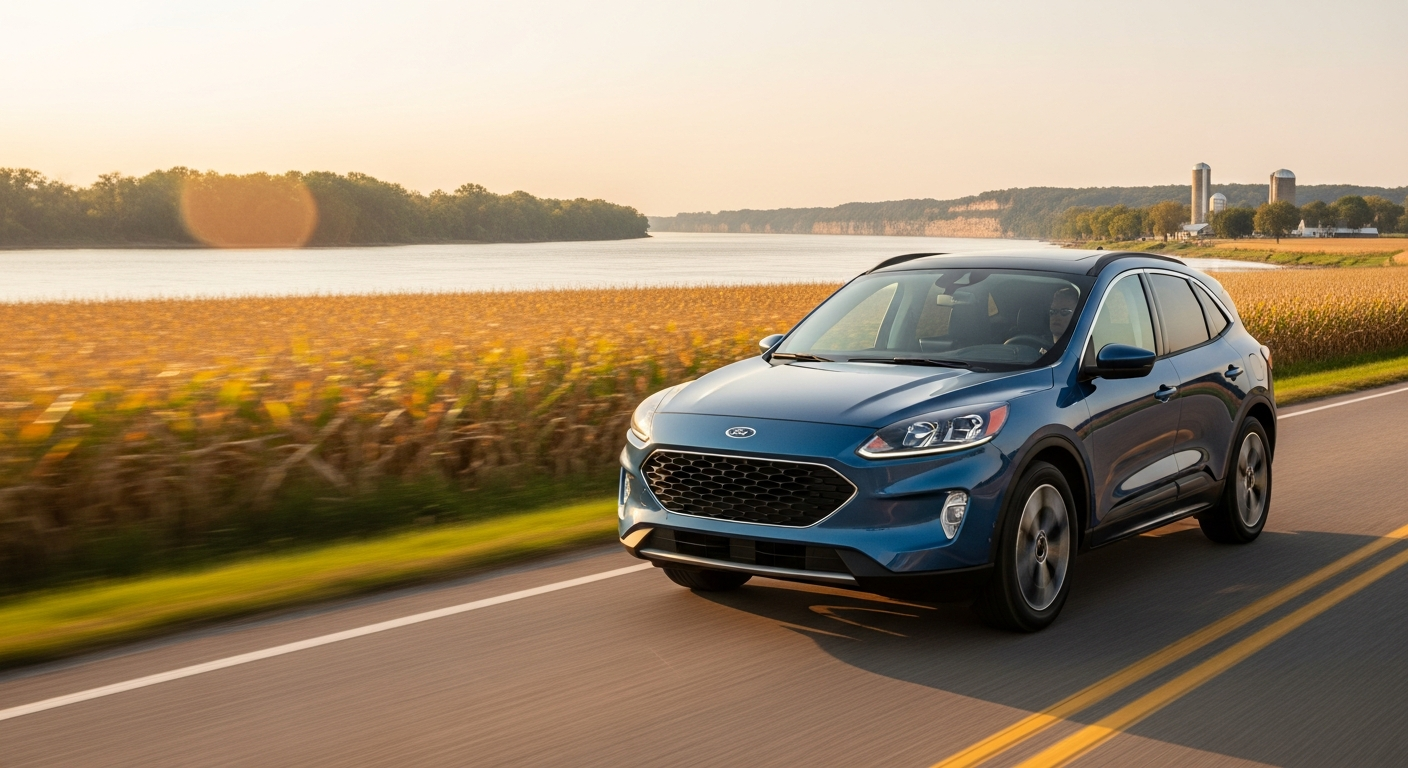 2026 Ford Escape SUV driving near Thomson, IL