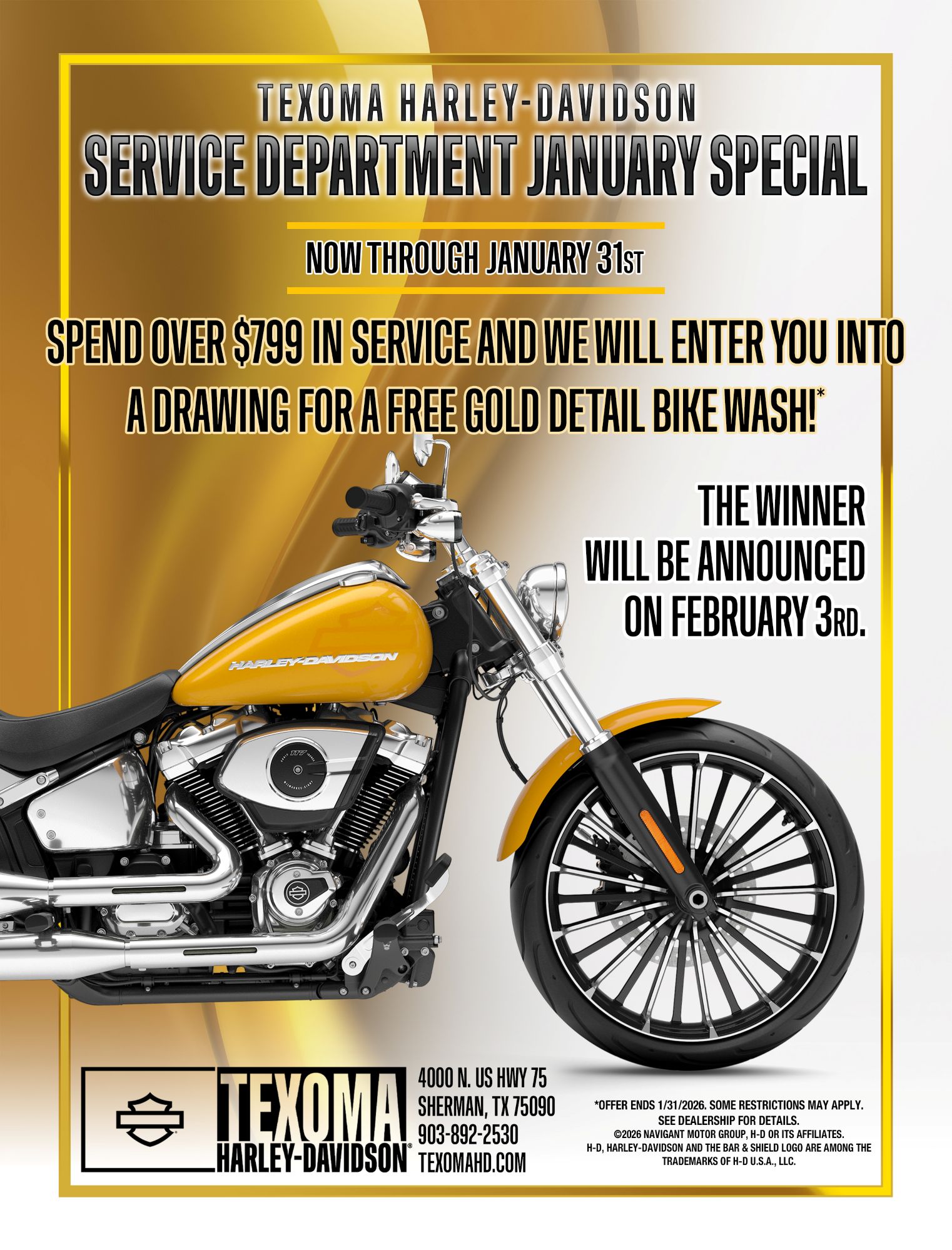 January Service Department Special 