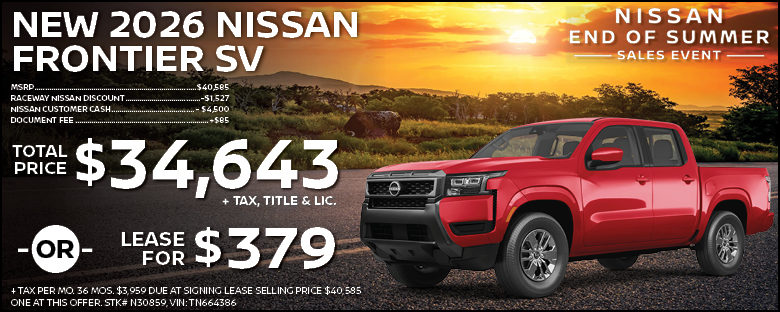 2026 Nissan Frontier Lease Offer